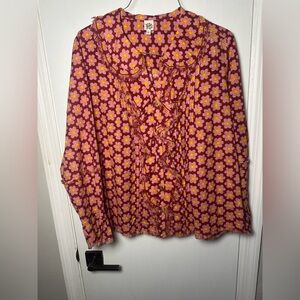 Ivy Jane || Poetry Top in Floral Rust || Size Large